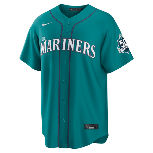 Cal Raleigh Seattle Mariners Nike  Alternate 50th Season Patch Stadium Jersey - Teal